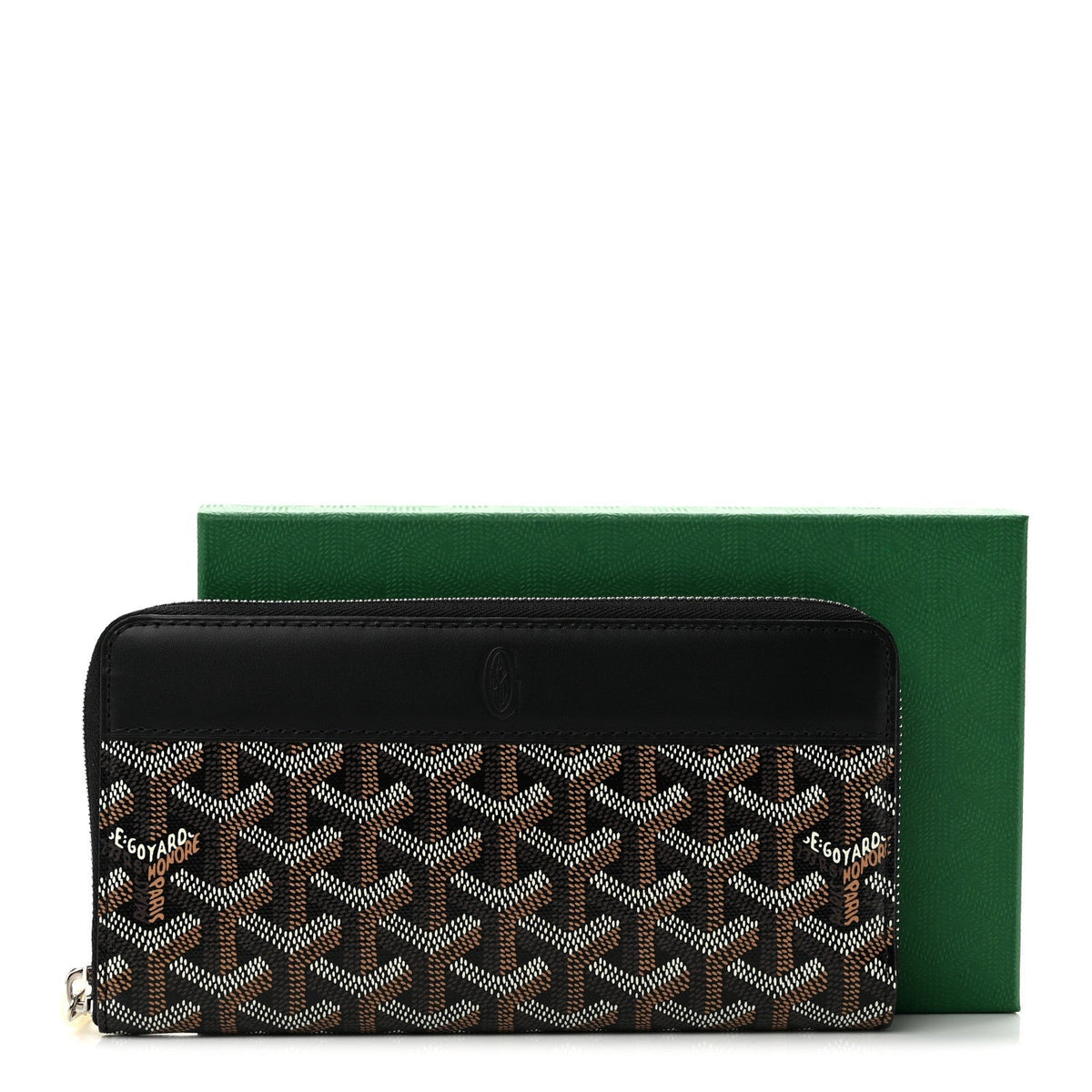 GOYARD Goyardine Matignon Zip Around GM Wallet – Black
