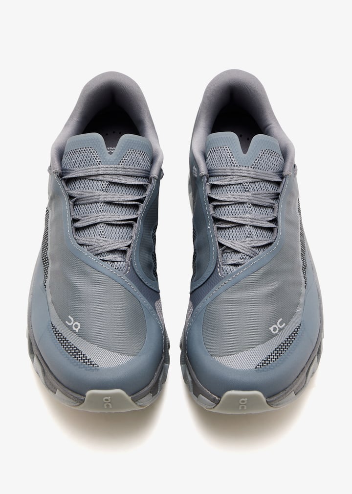 On Grey Mesh-Panel Sneakers with Chunky Cutout Sole