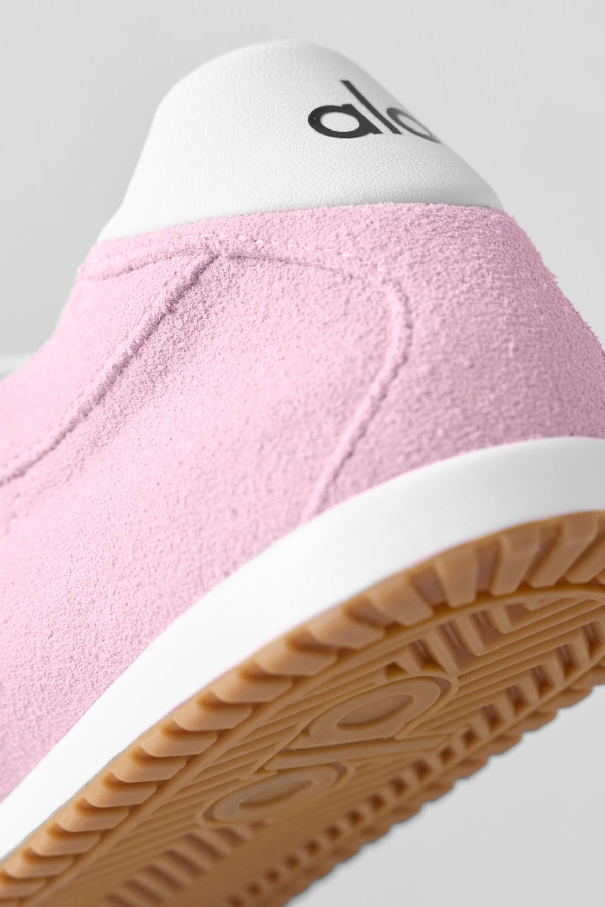 Alo Light Pink Retro Low-Top Sneakers with Gum Sole