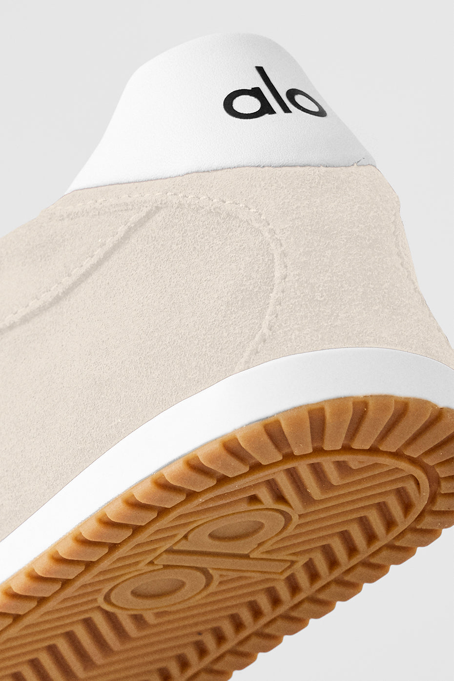 Alo Cream Retro Low-Top Sneakers with Gum Sole