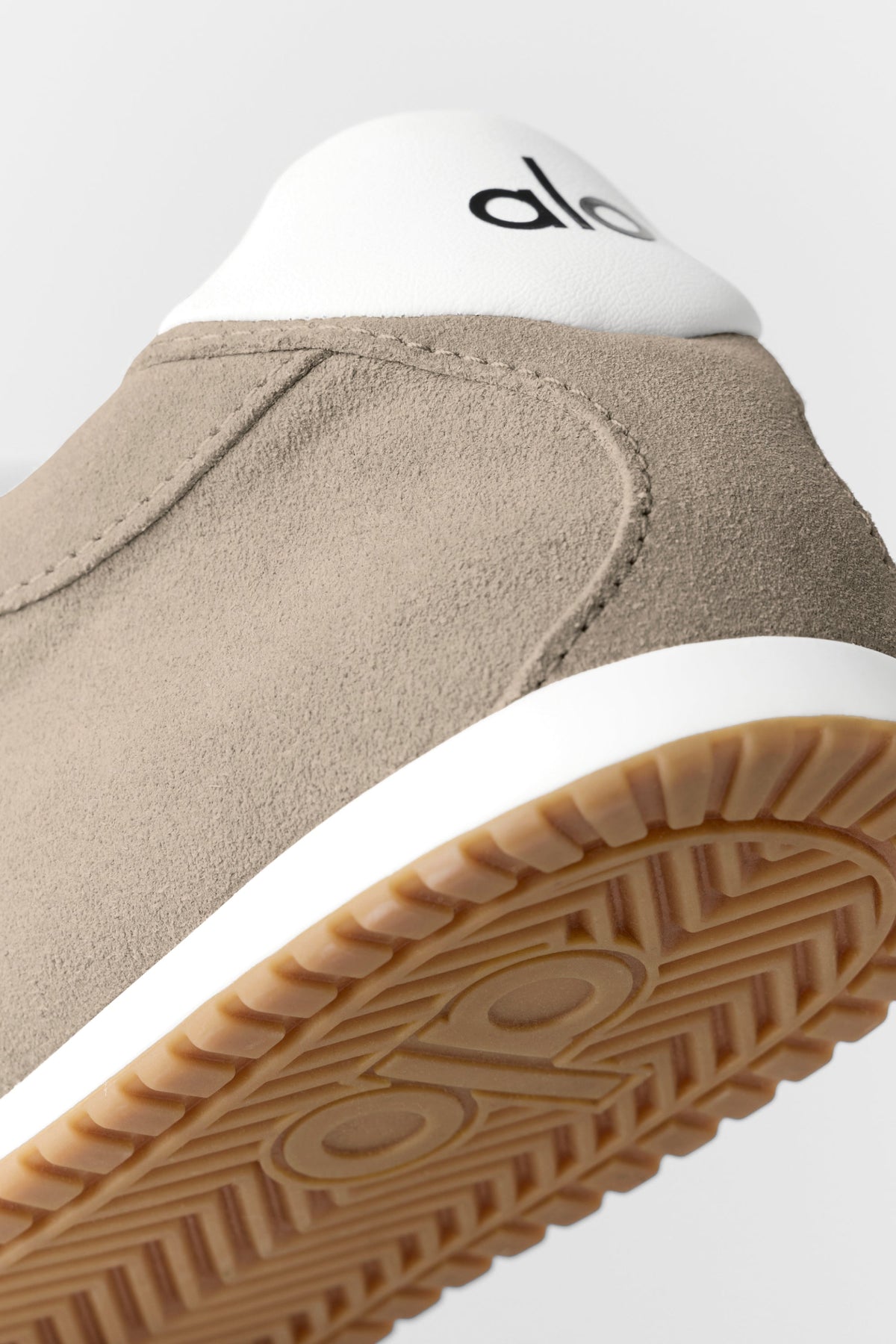 Alo Taupe Retro Low-Top Sneakers with Gum Sole