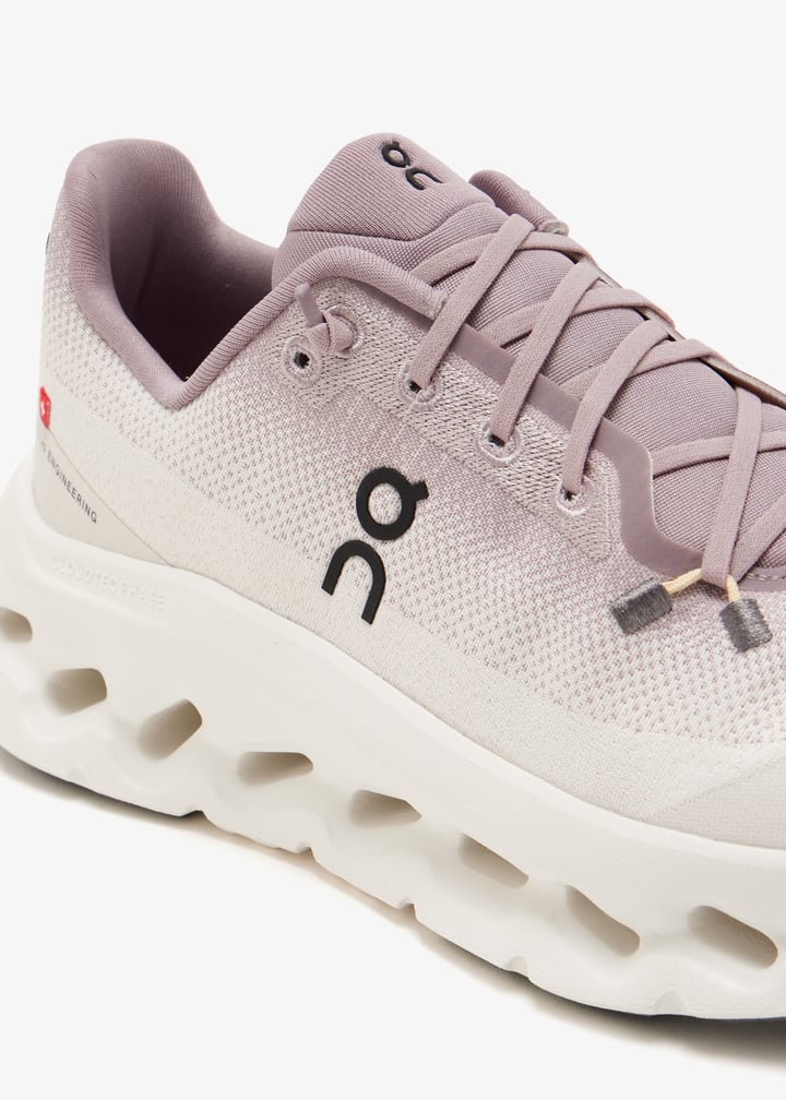 On Ivory & Mauve Sneakers with Sculpted Cutout Sole