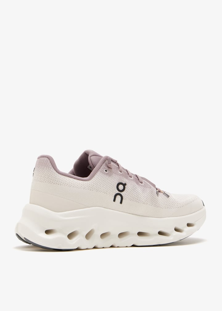 On Ivory & Mauve Sneakers with Sculpted Cutout Sole