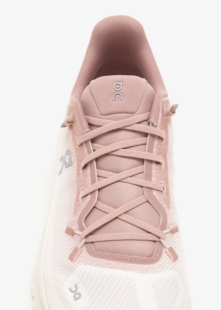 On Ivory & Blush Pink Sneakers with Sculpted Cutout Sole