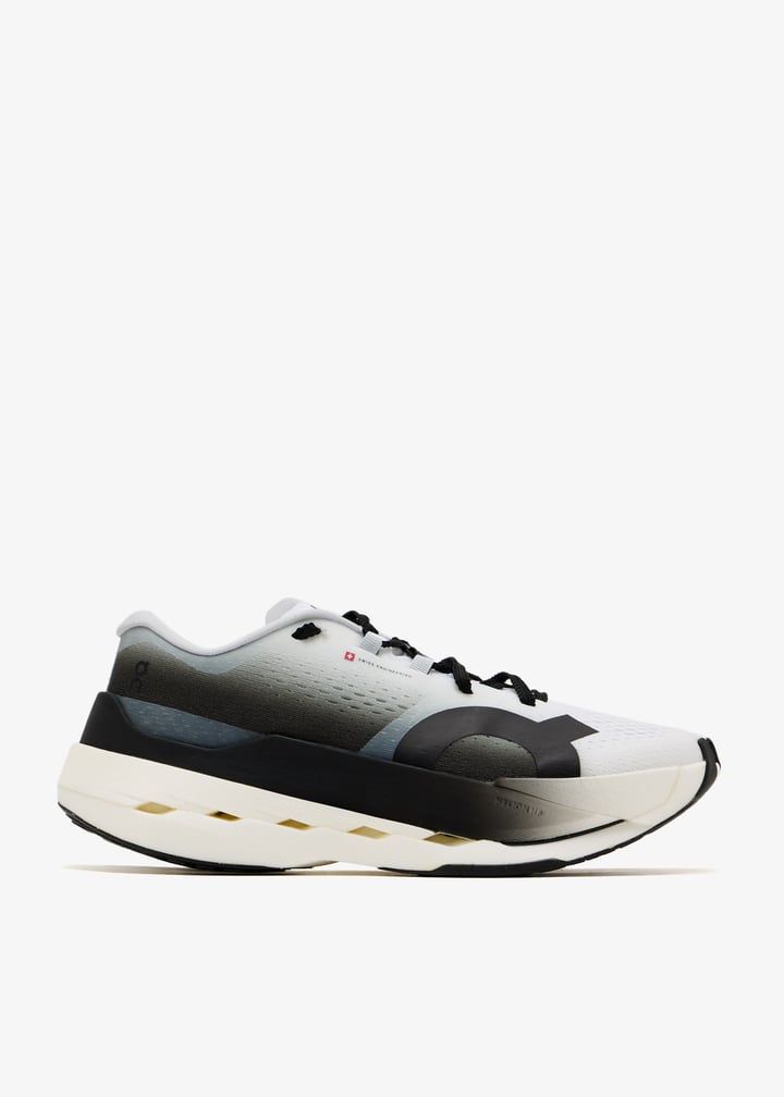 On White and Black Gradient Sneakers with Cream Sole