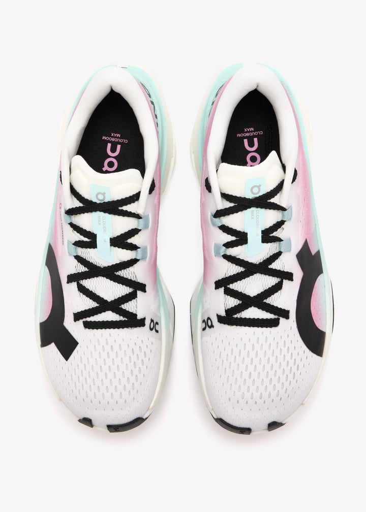 On White, Pink and Mint Gradient Sneakers with Cutout Sole