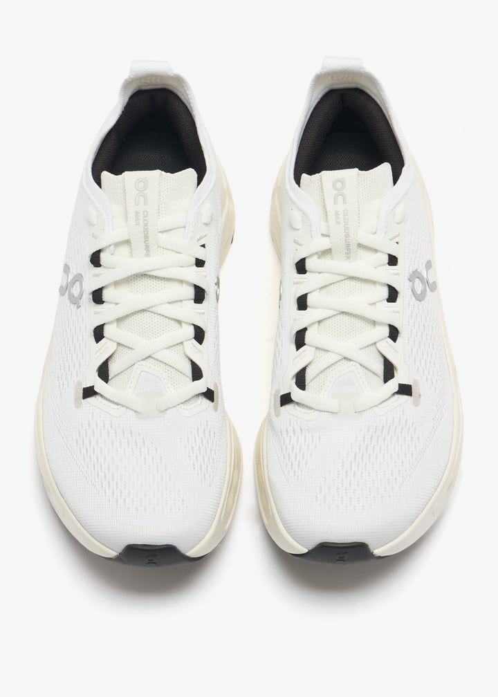 On White Mesh Sneakers with Cream Cutout Sole