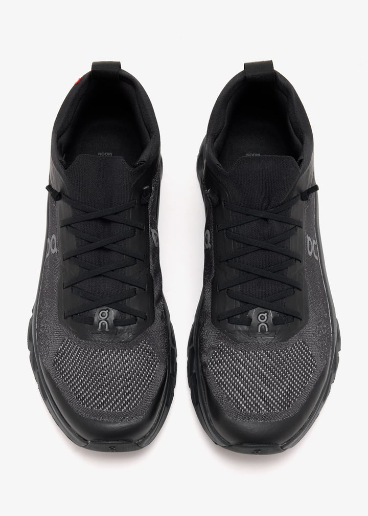 On Black Mesh-Panel Sneakers with Sculpted Cutout Sole