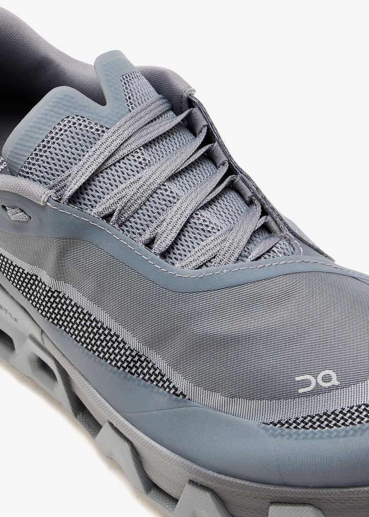 On Grey Mesh-Panel Sneakers with Chunky Cutout Sole