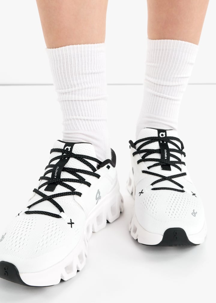 On Cloud X 4 White and Black Sneakers
