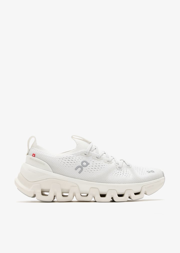 On Ivory Mesh Sneakers with Cream Segmented Sole