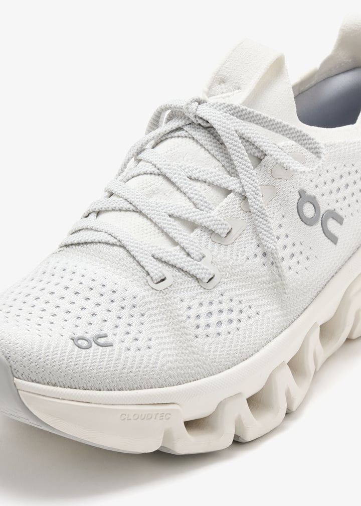 On Ivory Mesh Sneakers with Cream Segmented Sole