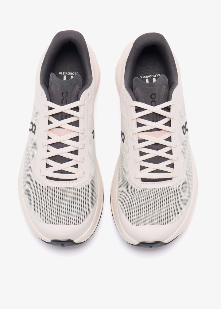 On White & Burgundy Mesh-Panel Lace-Up Sneakers