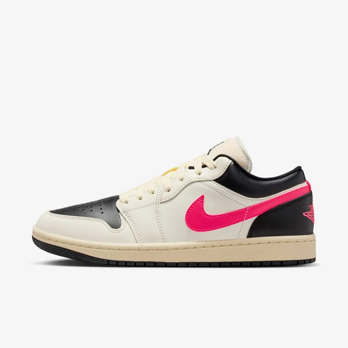 Air Jordan 1 Low Sneakers – Cream, Black & Pink