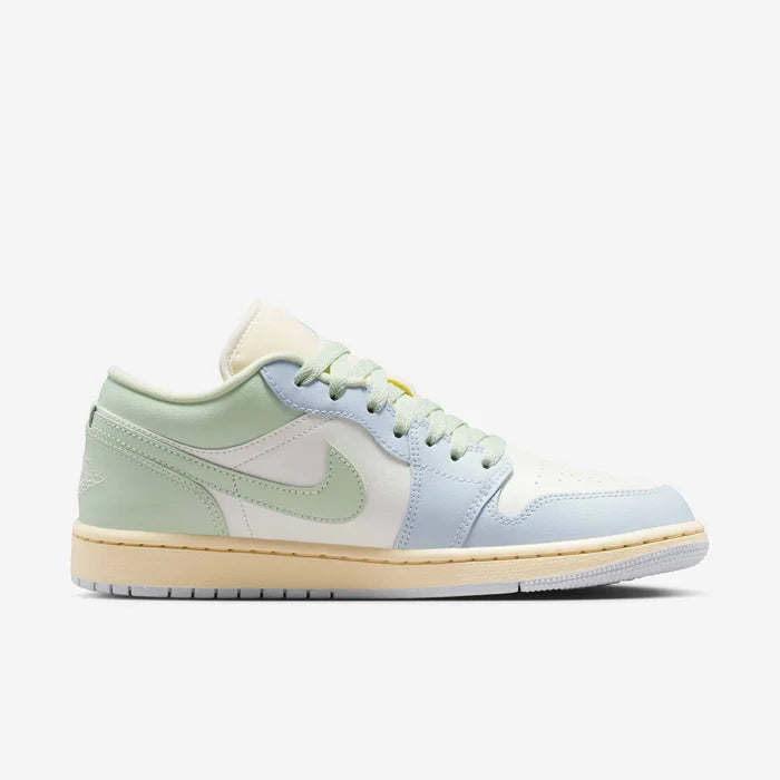 Air Jordan 1 Low Sneakers – Pastel Blue, Green & Cream