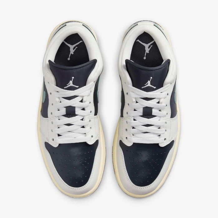 Air Jordan 1 Low Sneakers – Off-White, Black & Sage Green