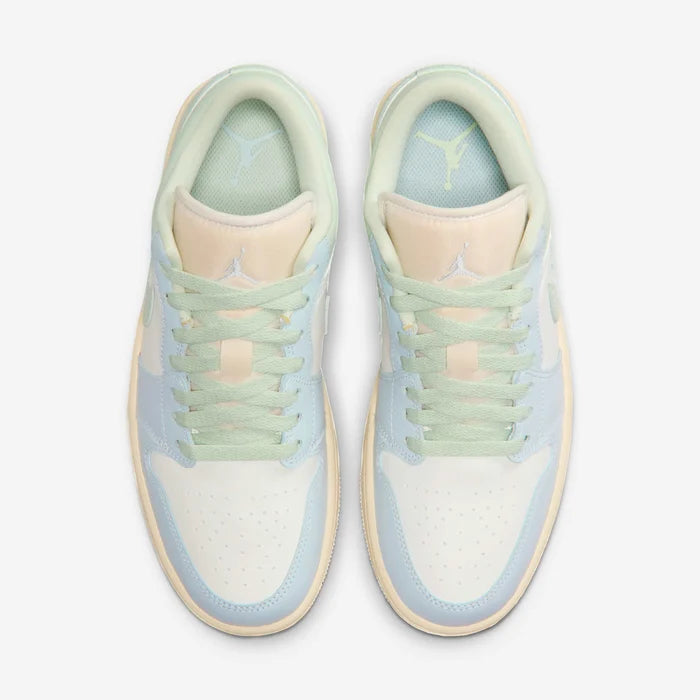 Air Jordan 1 Low Sneakers – Pastel Blue, Green & Cream