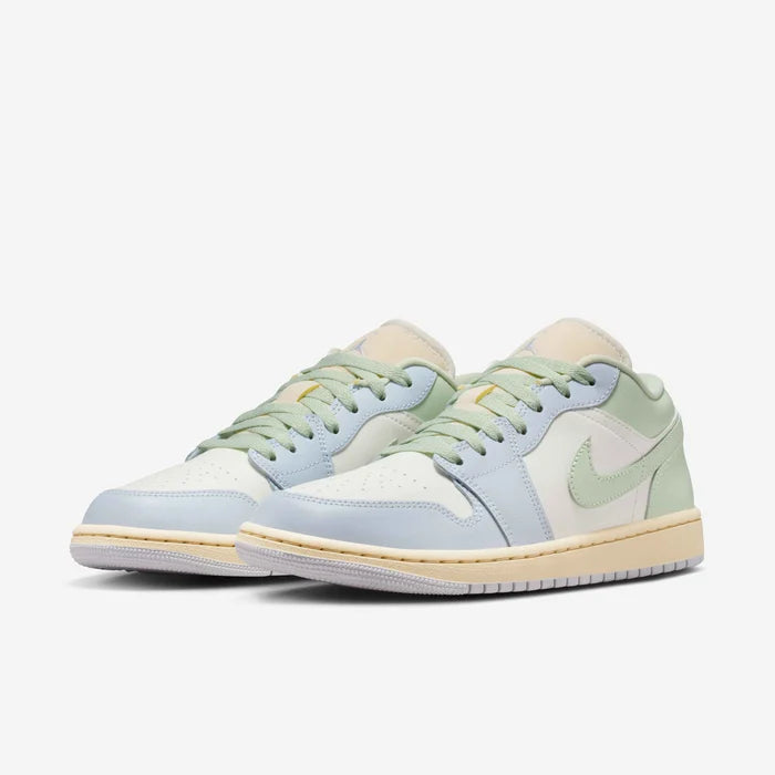 Air Jordan 1 Low Sneakers – Pastel Blue, Green & Cream