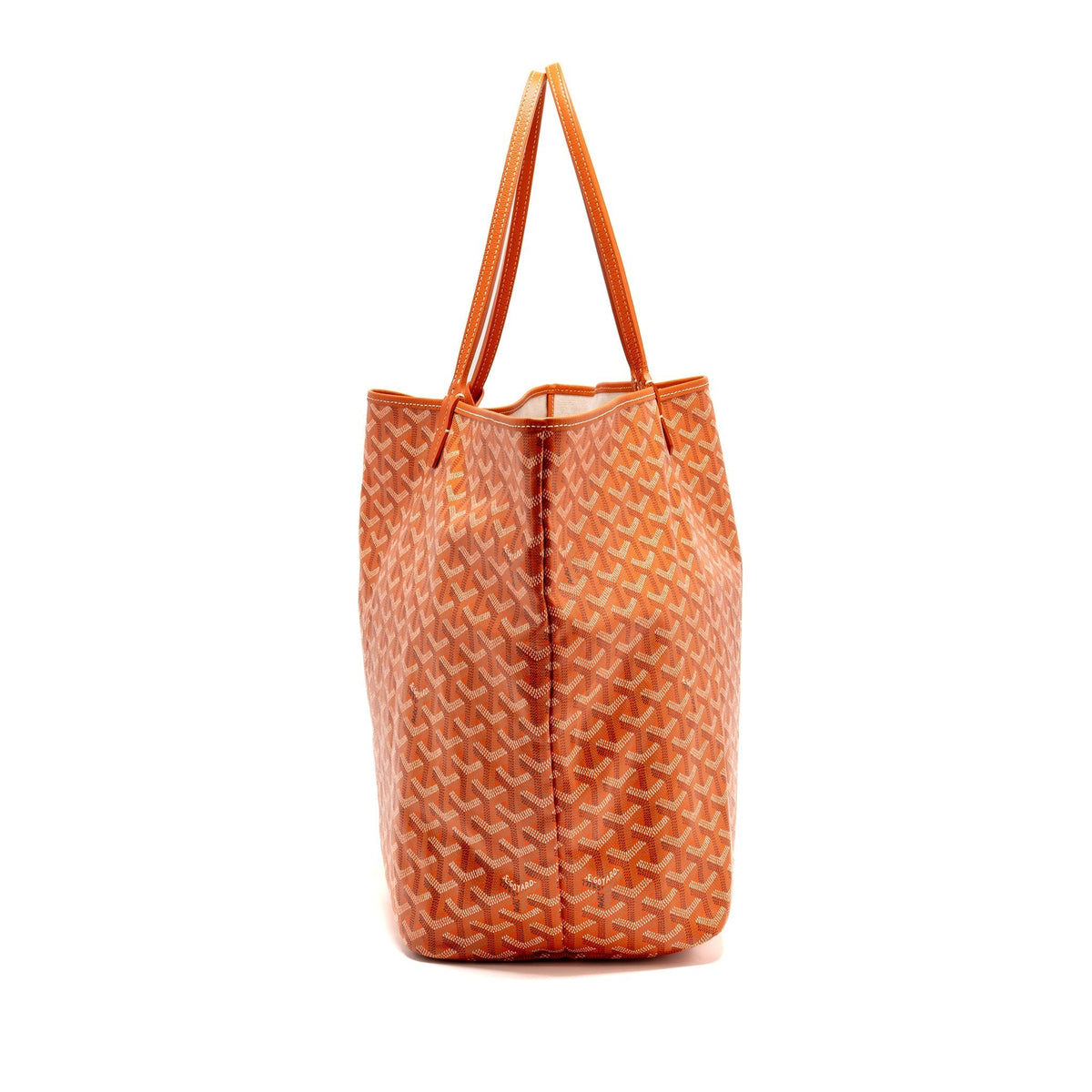 Goyard Saint Louis Tote GM – Orange Goyardine Canvas, Silver Hardware