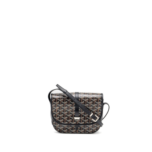 Goyard Belvedere PM Messenger Bag – Black Goyardine Canvas & Calfskin, Silver Hardware