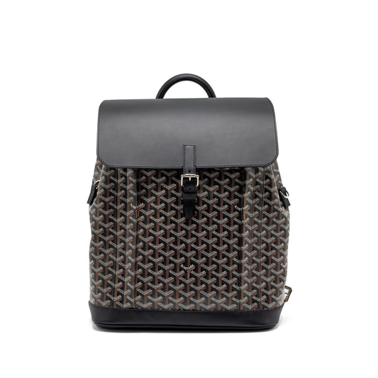 Goyard Alpin Backpack – Black Goyardine Canvas & Leather, Silver Hardware