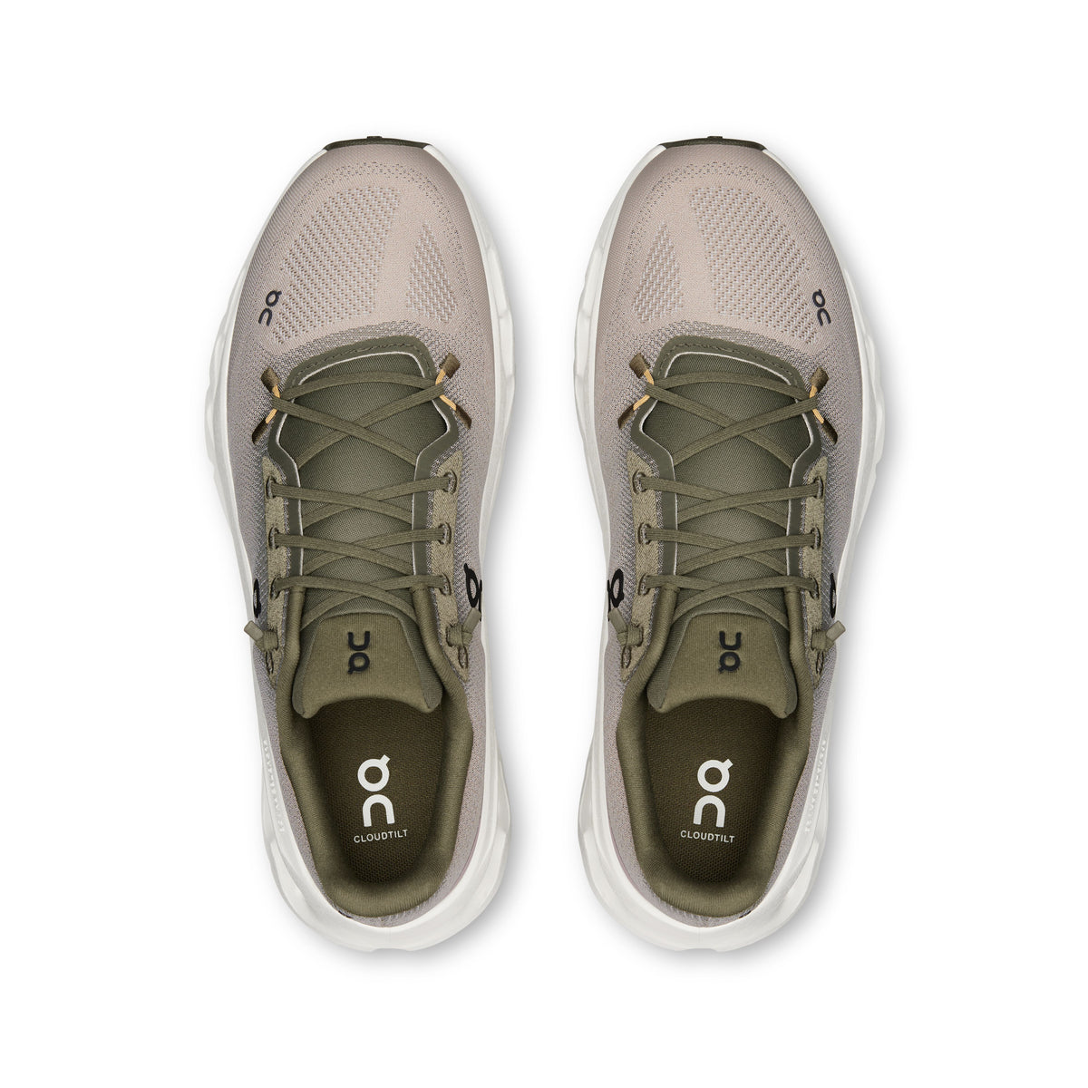 On Cloudtilt Taupe & Olive Sneakers