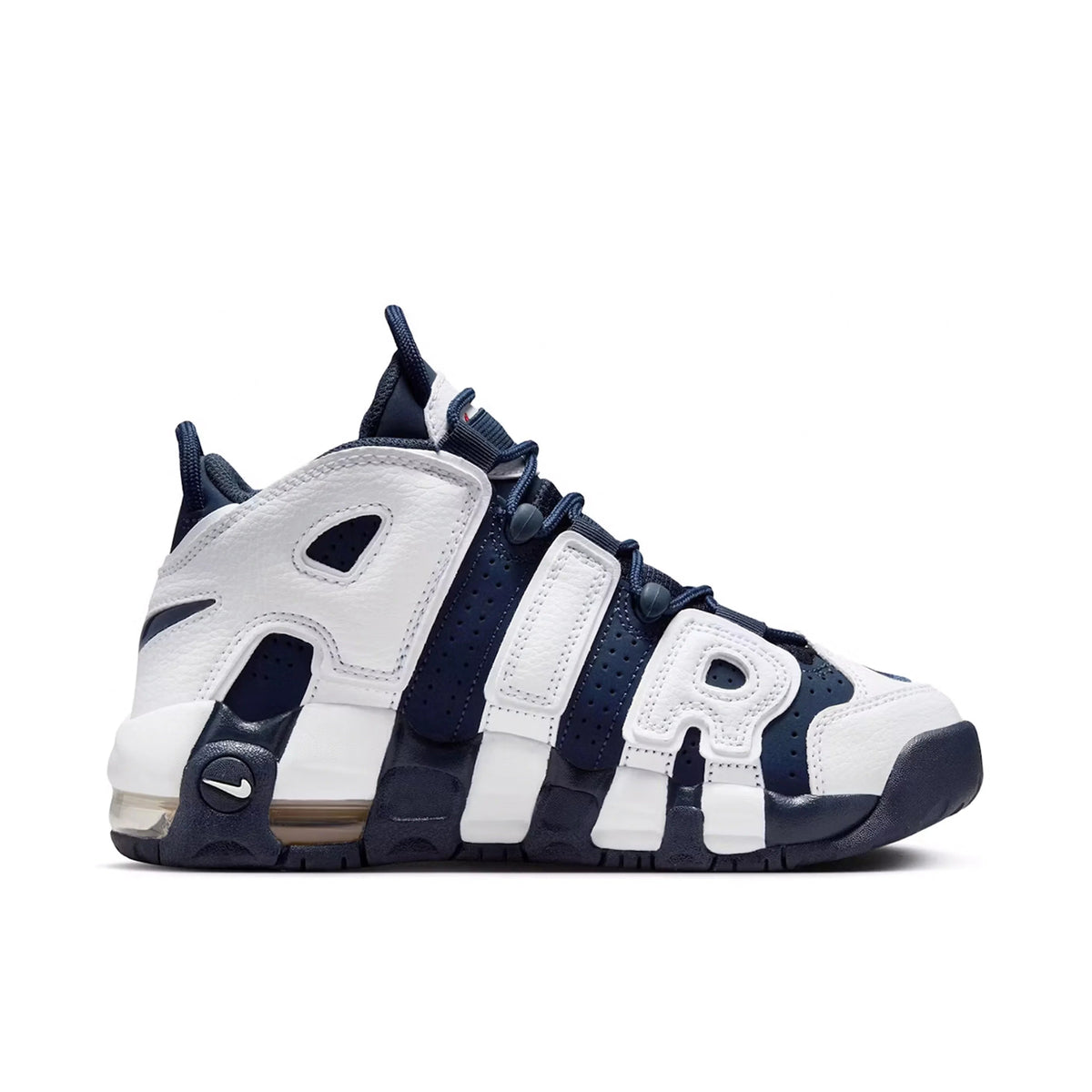 Nike Air More Uptempo Navy & White Sneakers