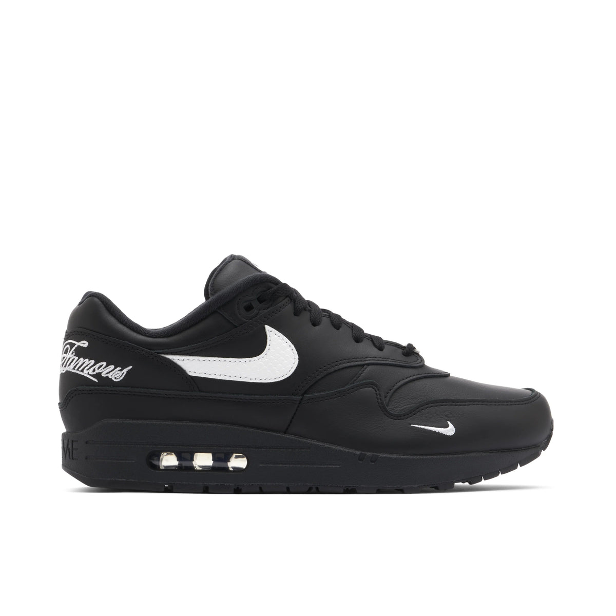 Supreme x Nike Air Max 1 Black & White Sneakers