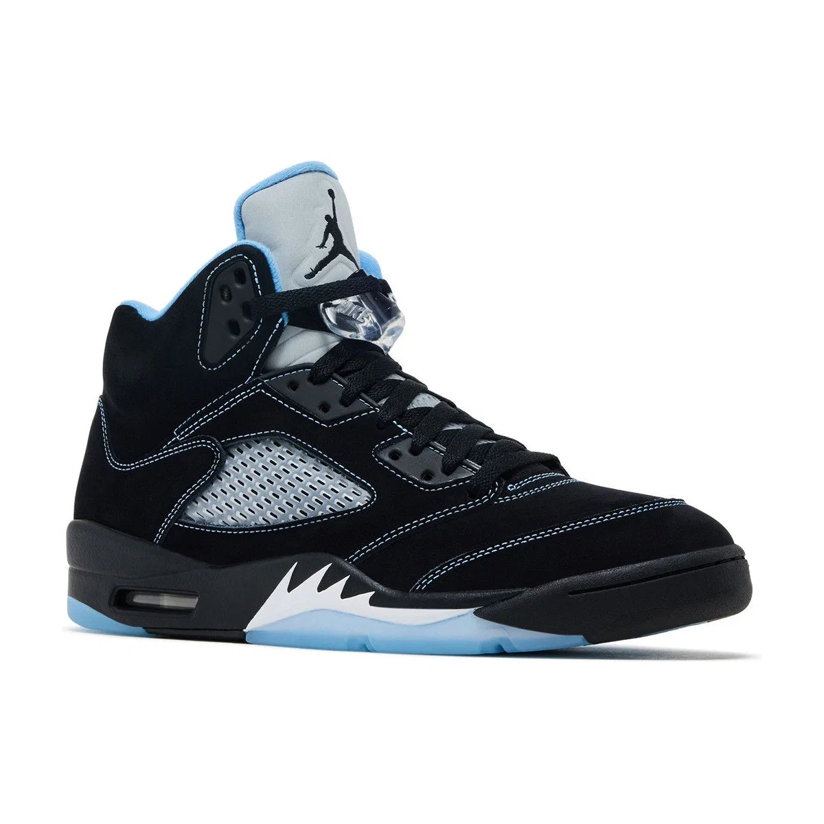 Air Jordan 5 Black & Light Blue Sneakers