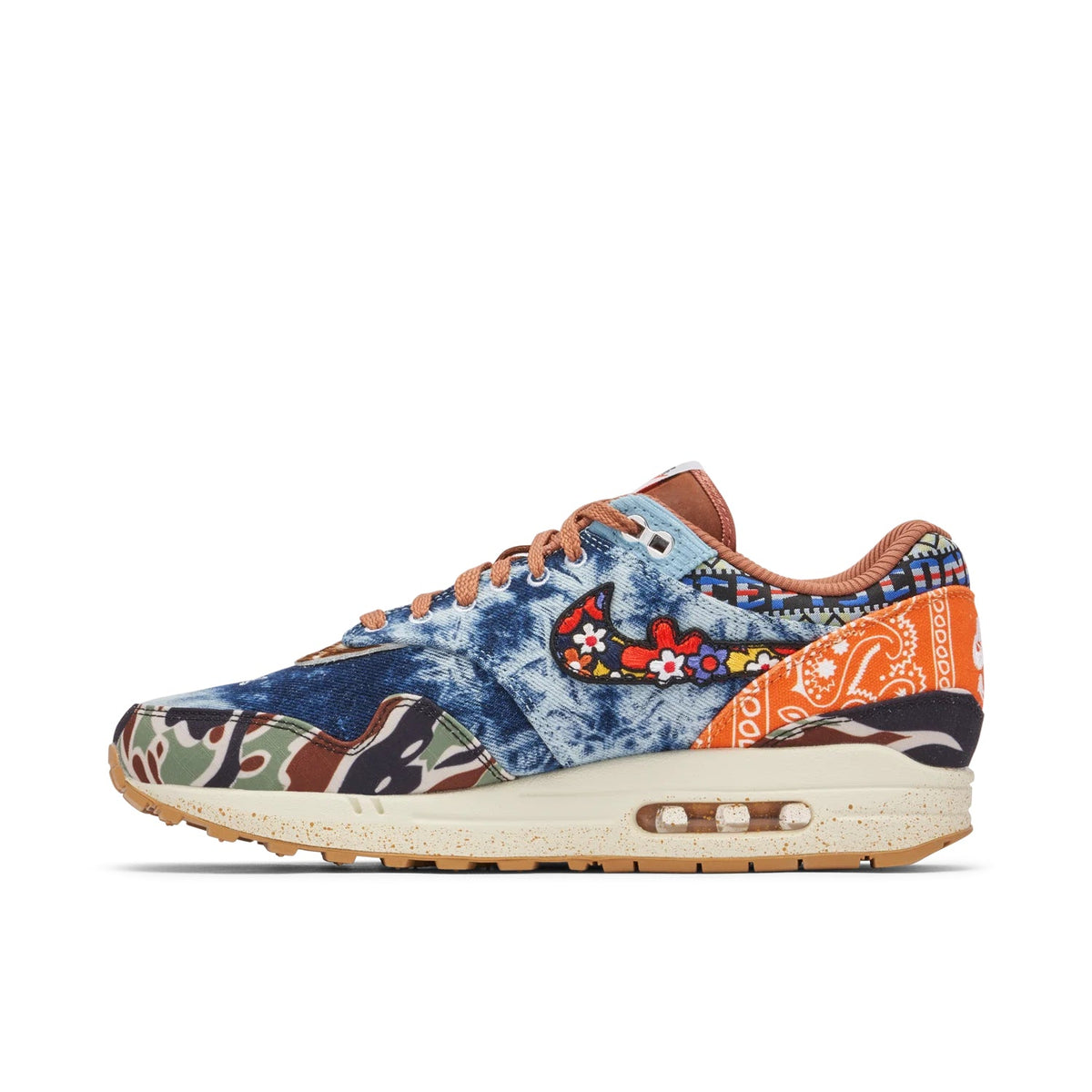 Nike Air Max 1 Denim & Camo Patchwork Sneakers