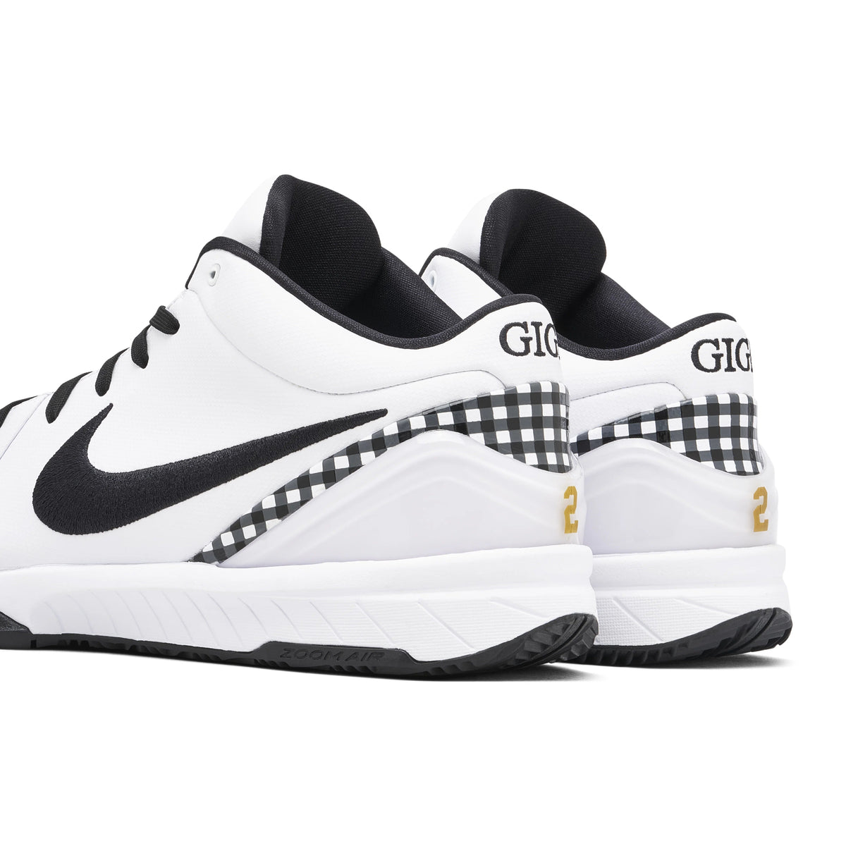 Nike Kobe 4 White & Black Sneakers with Gigi Heel Detail