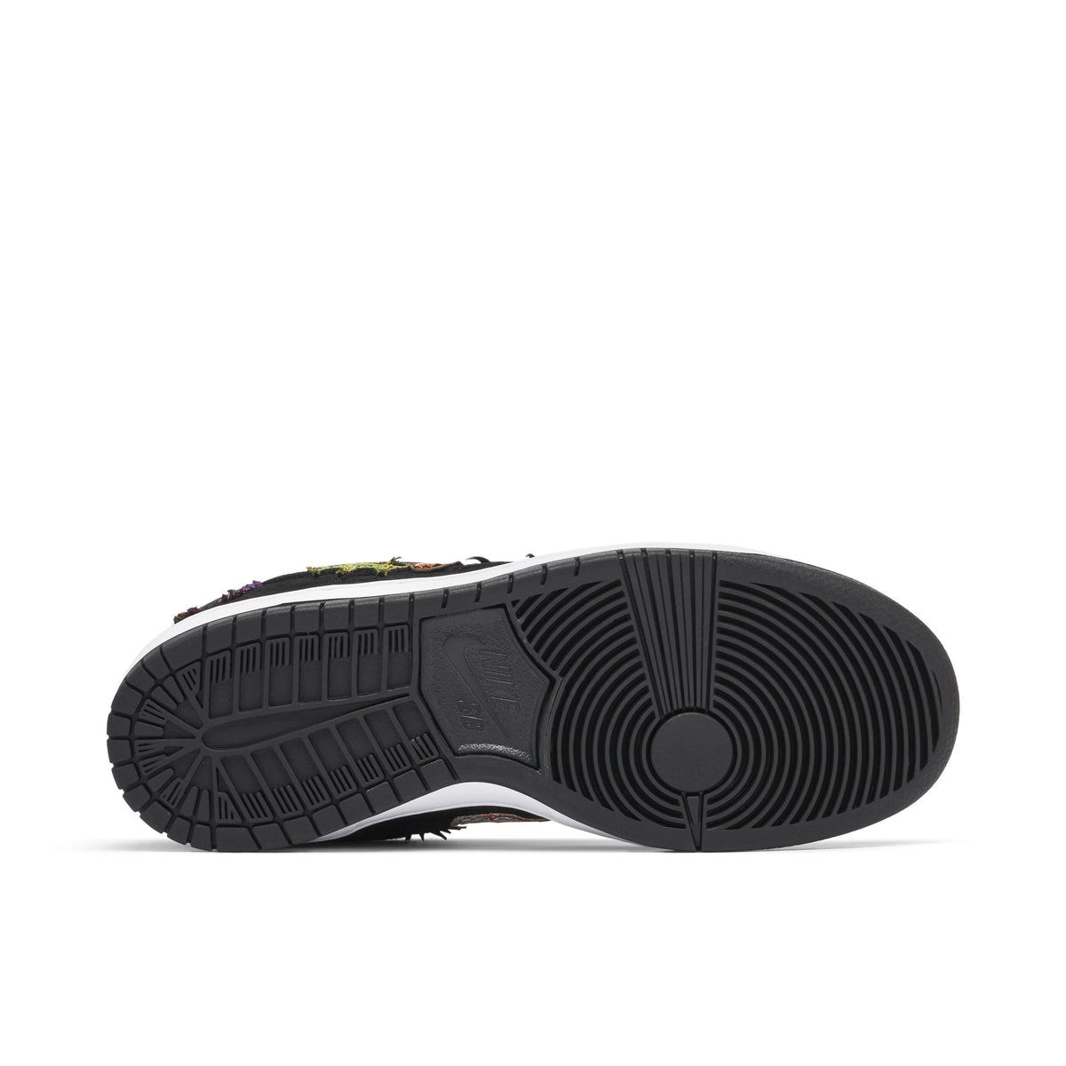 Nike SB Dunk Low Black Sneakers with Multicolor Graphic Patches