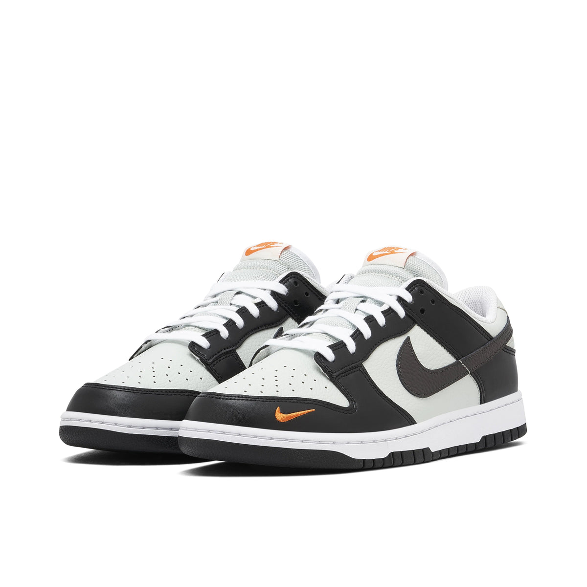 Nike Dunk Low GS Black Bright Mandarin Mini Swoosh Casual Sneakers FN7808-001
