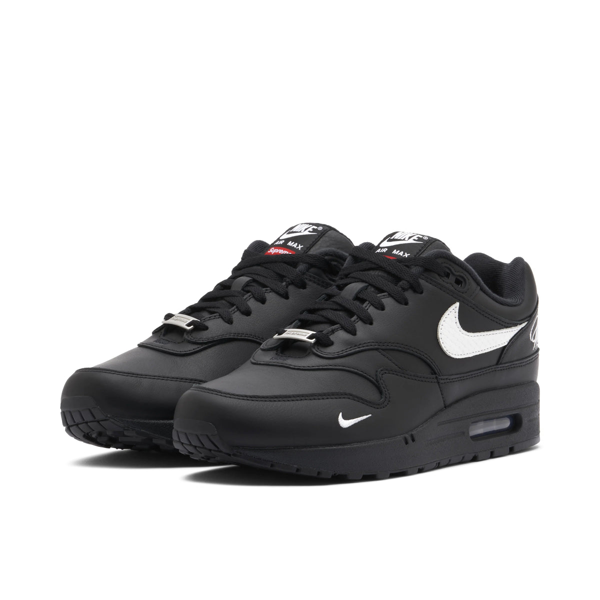 Supreme x Nike Air Max 1 Black & White Sneakers
