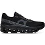 On Cloudmonster 2 Black Mesh Sneakers with Grey Side Stripe