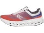 On Purple and Coral Mesh Sneakers with White Cutout Sole