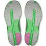 On Light Grey Mesh Sneakers with Green Cutout Sole
