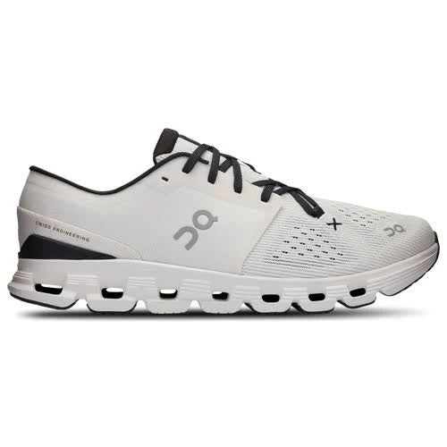 On White and Grey Mesh Sneakers with Black Laces