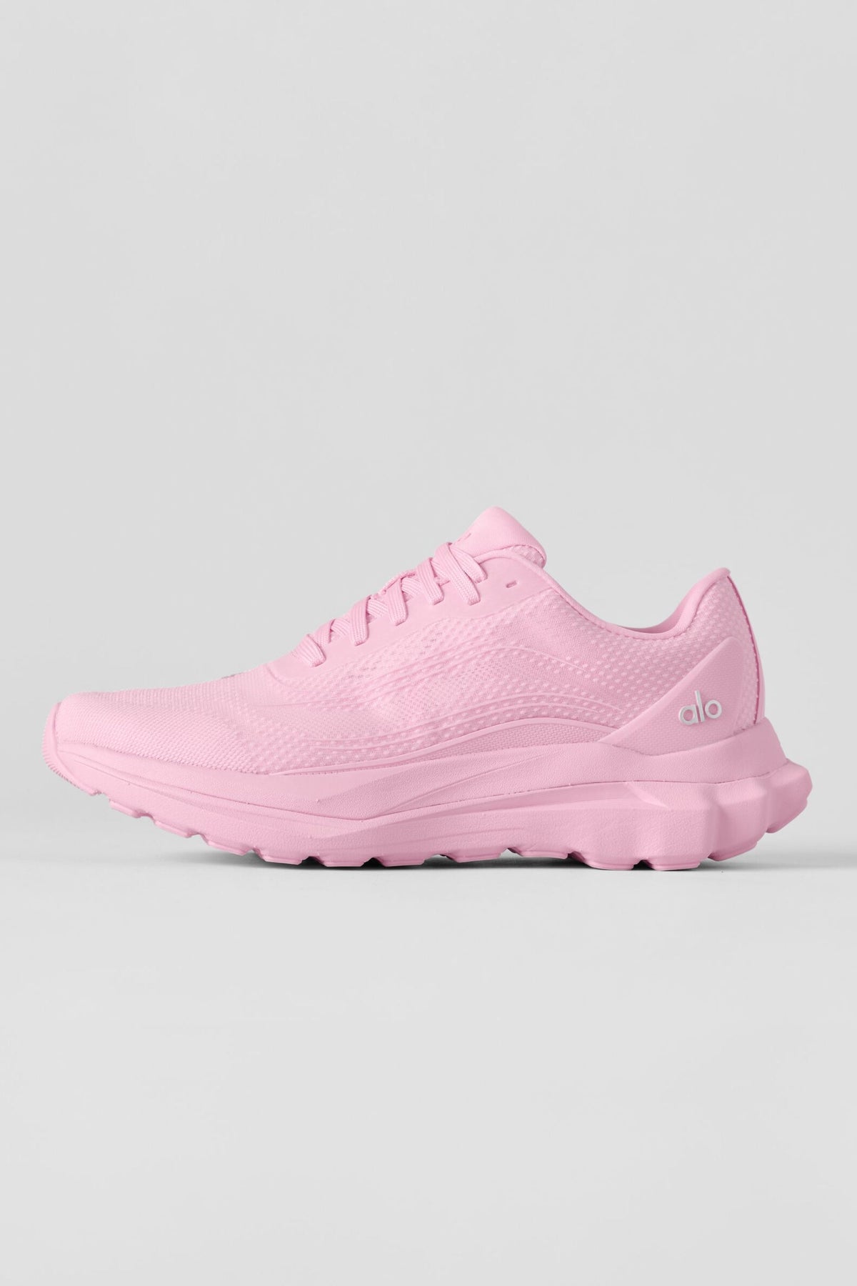 Alo Light Pink Mesh Lace-Up Sneakers