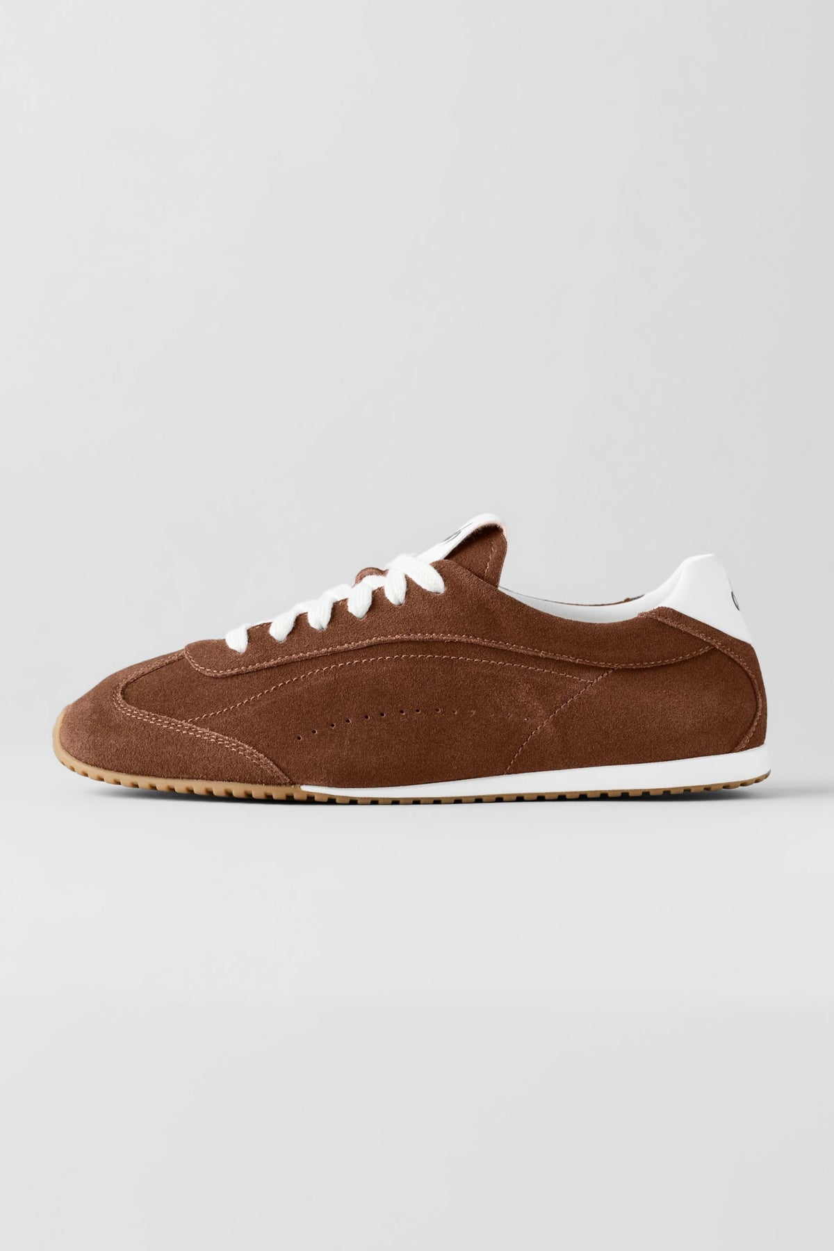 Alo Brown Retro Low-Top Sneakers with Gum Sole