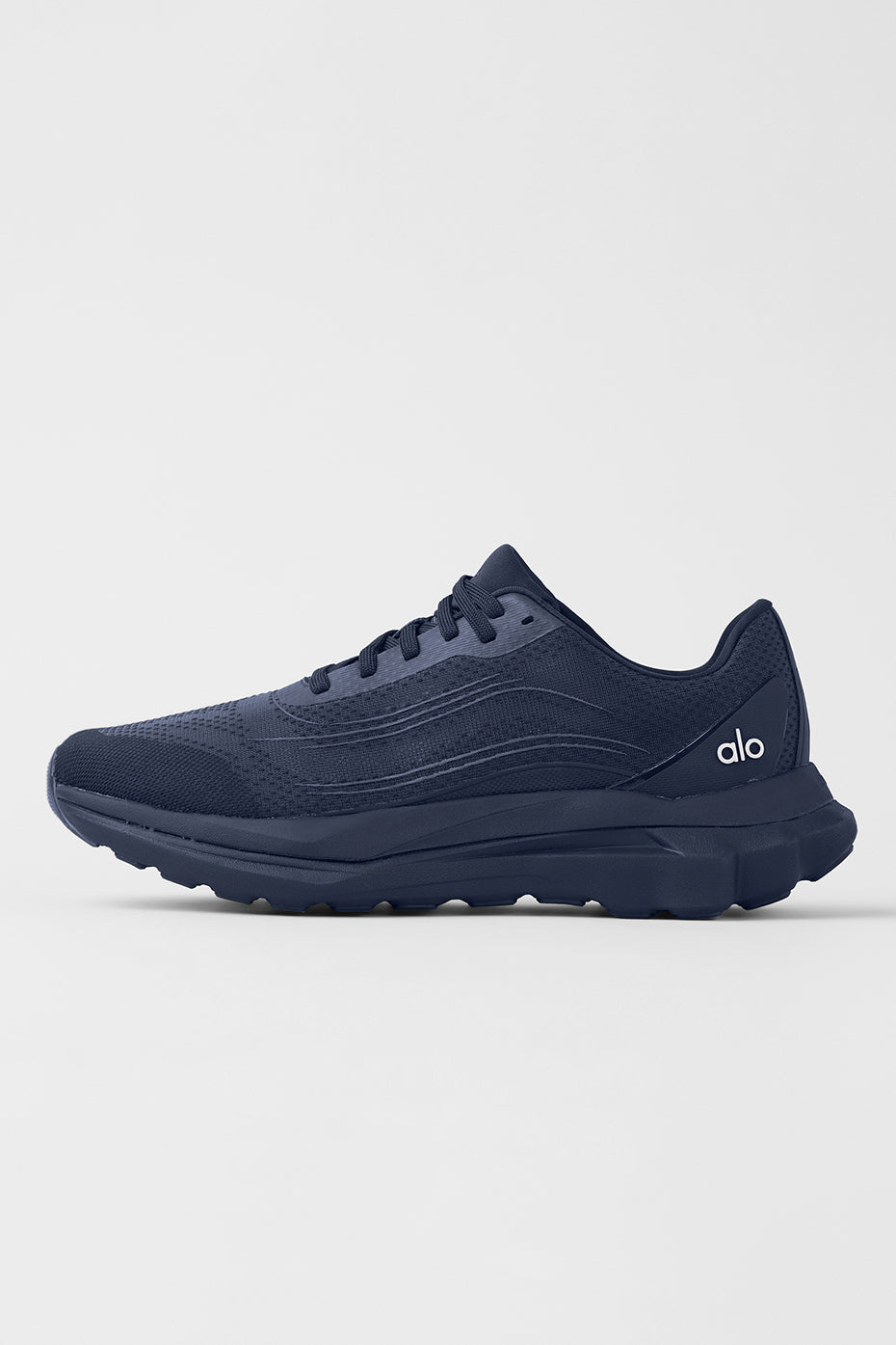 Alo Navy Blue Mesh Lace-Up Sneakers