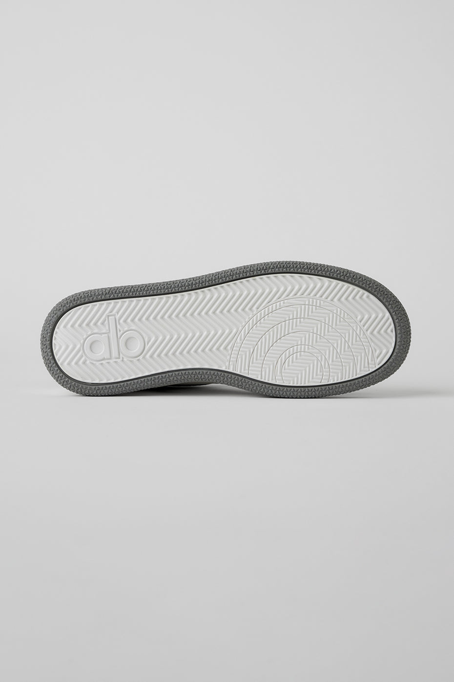 Alo Grey & White Low-Top Court Sneakers