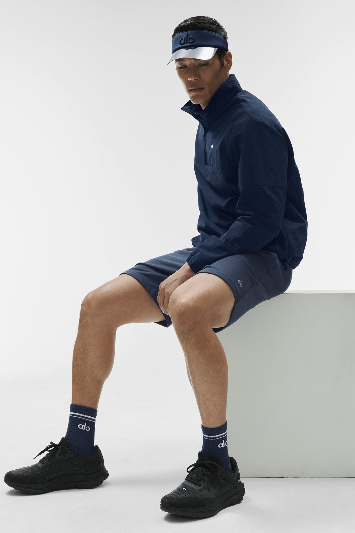 Alo Black Mesh Lace-Up Sneakers