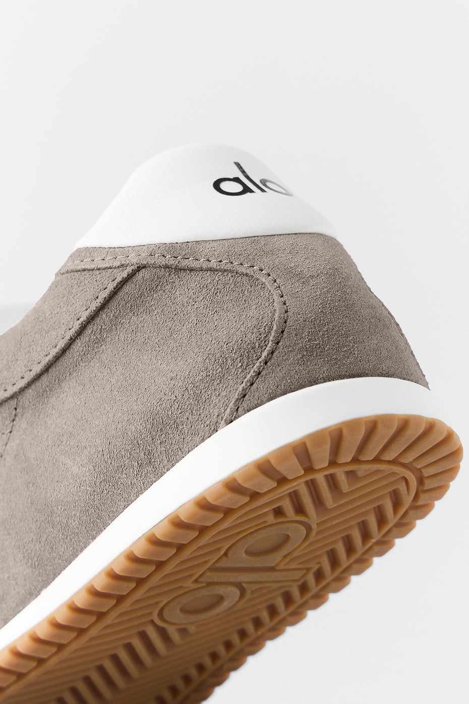 Alo Taupe Retro Low-Top Sneakers with Gum Sole