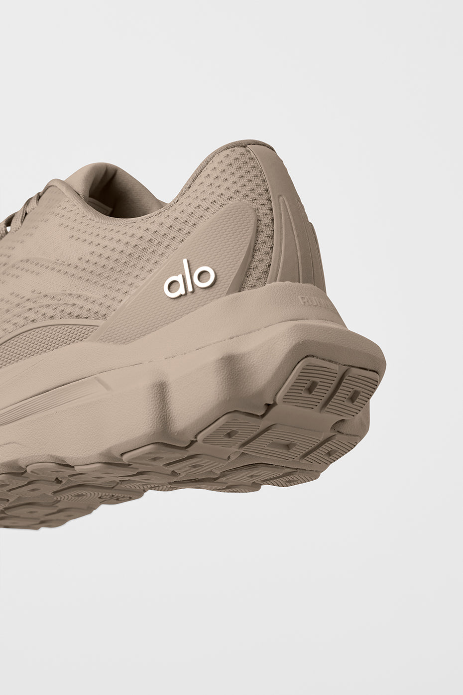 Alo Taupe Mesh Lace-Up Sneakers