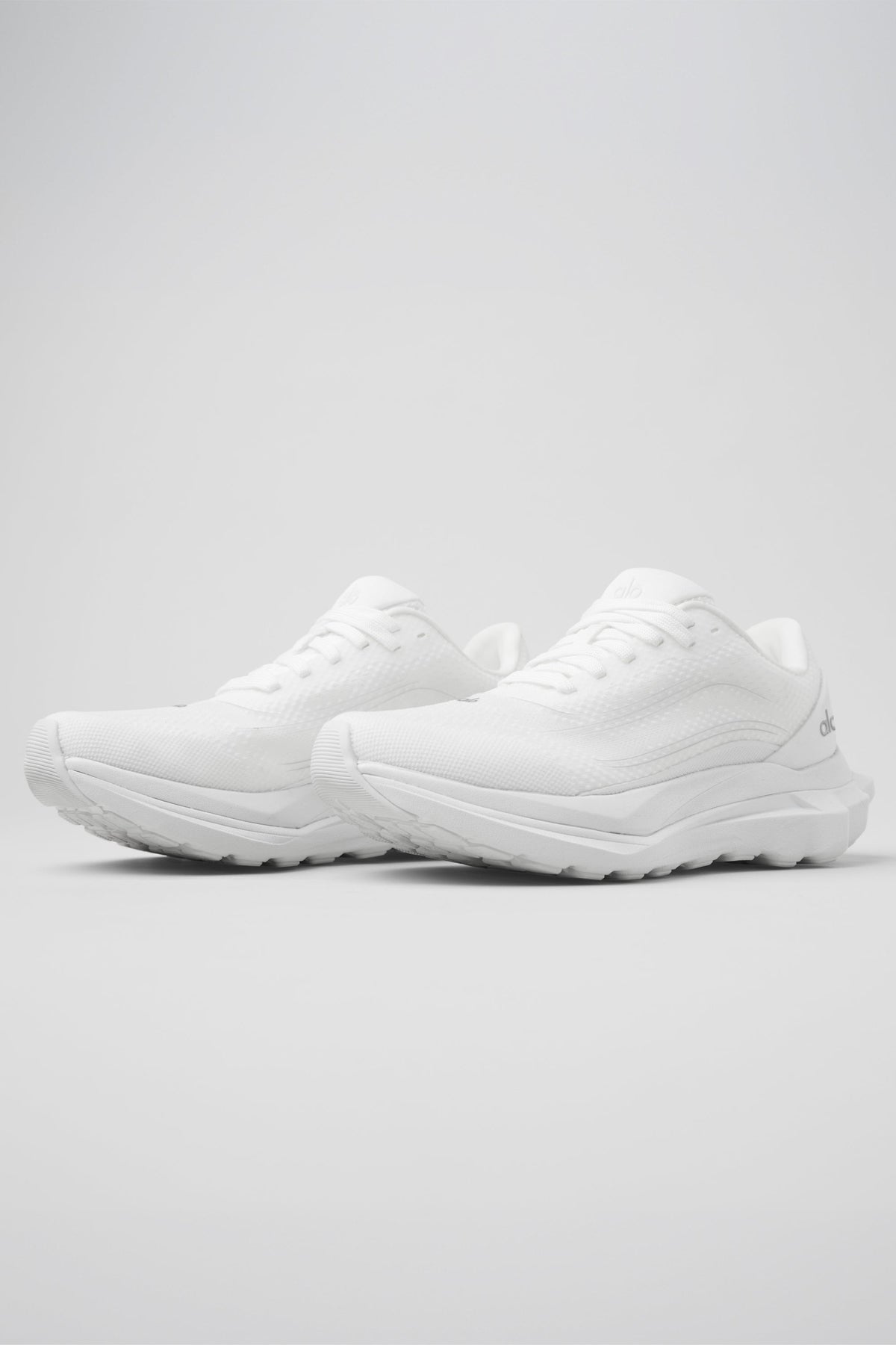 Alo White Mesh Lace-Up Sneakers